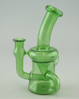 CHIP - Mini Klein Recycler Vapor Rig w/ 3-Hole Perc & 10mm Female Joint - Green Stardust