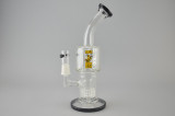 KILLA BEE - Double Gridded Barrel Perc Dab Rig w/ 18mm Dome & Quartz Nail