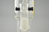 KILLA BEE - Double Gridded Barrel Perc Dab Rig w/ 18mm Dome & Quartz Nail