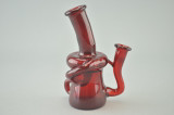 CHIP - Mini Klein Recycler Vapor Rig w/ 3-Hole Perc & 10mm Female Joint - Red Elvis