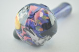 HILLTREE - "Wolf Howling at Moon" Spoon Pipe w/ Single Hole Push Bowl & Carb