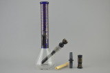SOKOL - Blue Art of War Mini Beaker Tube w/ 14mm Dome, Slide, and Dabber
