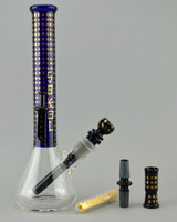 SOKOL - Blue Art of War Mini Beaker Tube w/ 14mm Dome, Slide, and Dabber