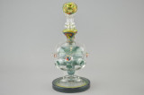 BRANDON CLARK - Fab Egg Vapor Rig w/ 2-Slit Perc & 14mm Quartz Banger - UV Reactive Collab