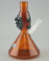 CRUSH - "Face" Mini Tube Dab Rig w/ 14mm Joint & Domeless Quartz Nail - #1