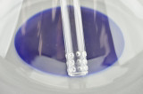 MIO - 14" Glass Beaker Bong w/ Downstem and Martini Slide - Blue
