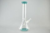 MIO - 14" Glass Beaker Bong w/ Downstem and 14mm Slide - Teal