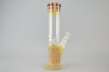 MIO - 11" Straight Tube Bong w/ Downstem and Martini Slide - Wrap & Rake #1