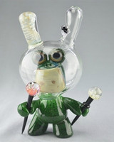 CAP'N CRUNK - Worked "Frog Astronaut Dunny" Vapor Rig w/ 14mm Dome and 6 Slit Fixed Diffy
