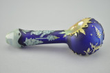 LIBERTY - Sandblasted Dry Pipe Spoon w/ Single Hole Push Bowl & Carb - Bigfoot Theme