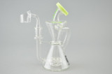 MAV - Hourglass Recycler Rig w/ 14mm Female Joint & Quartz Banger Nail - Kiwi