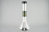 MIO - 15" Glass Beaker Bong w/ Downstem, Slide, & Fume Work - Black