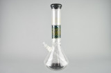 MIO - 15" Glass Beaker Bong w/ Downstem, Slide, & Fume Work - Black