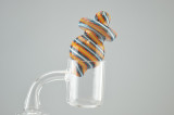 PULSAR - Dual Carb Cap (Bubble Cap x Directional Flow Cap) - Blue/Orange
