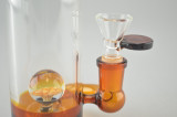 PULSAR - Milk Bottle Rig w/ 14mm Female Joint & Slide - Implosion MIB (Amber)
