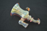 WIZ - Gold & Silver Fume Scallop Rig w/ 14mm Female Joint - #2