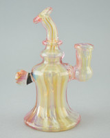 WIZ - Gold & Silver Fume Scallop Rig w/ 14mm Female Joint - #2