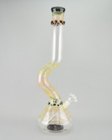 MIO - 22" Glass Zong Bong w/ Downstem, Slide, & Fume Work - Black
