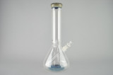 MIO - 14" Glass Beaker Bong w/ Downstem and 14mm Slide - Blue Strike
