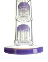 AFM - Triple Chamber Tree Perc Tube w/ 14mm Female Joint & Slide - Lavender