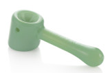 GRAV GLASS - 4.5" Hammer Pipe w/ Single Hole Push Bowl and Carb (Pick a Color)