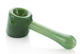 GRAV GLASS - 4.5" Hammer Pipe w/ Single Hole Push Bowl and Carb (Pick a Color)