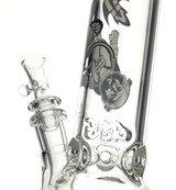 JEROME BAKER - Double Bubble Bong w/ Removable Downstem & 14mm Slide - 13"