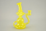 EL CHAPO - Double Uptake Klein Recycler w/ 2-hole Perc & 14mm Female Joint - Lemon Slyme