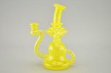 EL CHAPO - Double Uptake Klein Recycler w/ 2-hole Perc & 14mm Female Joint - Lemon Slyme