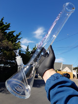 AFM - 18" Beaker Bong w/ 14mm Slide & Downstem - 5mm Thick (Pick Logo Color)