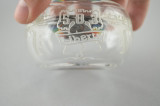DILLINGER x LIBERTY - Sandblasted & Twisted Donut Beaker Bong w/ 14mm Slide, Swing, & Dish - Rainbow / Jailhouse