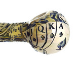 LIBERTY - Glass Spoon Pipe w/ Extra Deep Embossed Design - Poker Theme