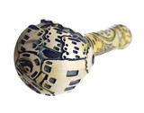 LIBERTY - Glass Spoon Pipe w/ Extra Deep Embossed Design - Poker Theme