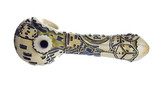 LIBERTY - Glass Spoon Pipe w/ Extra Deep Embossed Design - Poker Theme