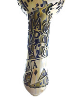 LIBERTY - Glass Spoon Pipe w/ Extra Deep Embossed Design - Poker Theme