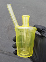 EL CHAPO - Cup Dab Rig w/ 2-hole Perc & 14mm Female Joint - Lemon Slyme