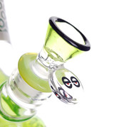 CHEECH - 3D Pattern Beaker Bong w/ Pyramid Perc & 18mm Slide - Green