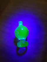 ETERNAL - Marble Spinner Bubble Carb Cap for Puffco Peak or Focus V Carta - Glow Berry (UV Reactive)