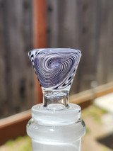 DESIGNER SCI - 44mm Glass Beaker Bong w/ Gridded Downstem & 14mm Slide - Wig-Wags #1