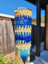 ASHME - 44mm Wrap n' Rake Gridline Tube  - Blue / Caramel