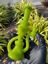 MARCUS P - Floater Recycler Rig w/ 10mm Female Joint - Lime Drop