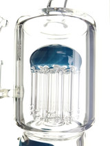 AFM - 2-Hole to 11-Arm Tree Bubbler w/ 14mm Female Joint & Slide - Prussian Blue