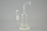 DOMER - Mini Stemline Dab Rig w/ 14mm Male Joint & Dome - White