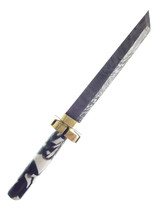 DEADLY DABBERS - Mini Straight Katana Sword Dabber - Damascus Steel / Oreo