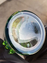 PAK GLASS - Mini Tube Dab Rig w/ 10mm Female Joint - Aquamarine & Haterade