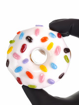 KGB - Large Glass Doughnut Dry Pipe w/ Carb - #3