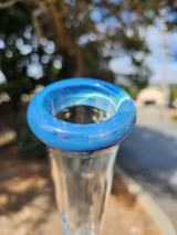 DESIGNER SCI - V2 Inner Tube Recycler w/ 18mm Female Joint & Slide - Blue Sea Slyme