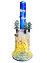 LOS 1 GLASS - Winter Forest Mini Tube Dab Rig w/ 10mm Female Joint