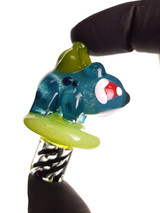 DANI GIRL - Pokemon Glass Spinner Carb Cap w/ Resin Stand & Pokeball Pearl - Bulbasaur