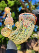 ECALSART - Heady Fume Pattern Glass Sherlock Pipe - #1